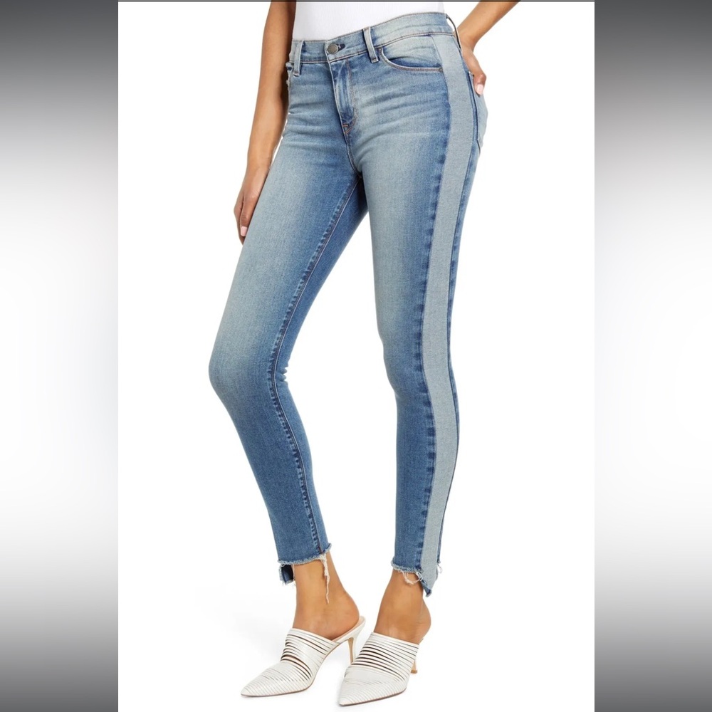Hudson Jeans Women's Light Blue Skinny Jeans with Side Stripe